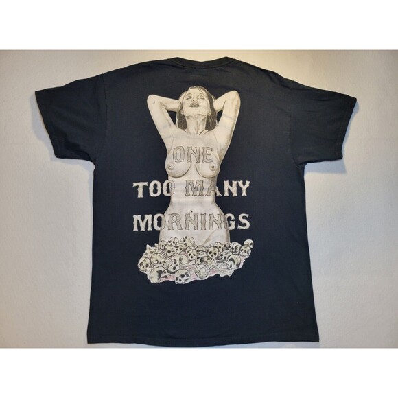 Kanye West Yeezus One Too Many‎ Morning Shirt Size L Wes Lang Design Skulls Nude - Picture 1 of 6